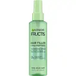 Walmart Garnier Fructis Hair Filler Fullness Repair Thickening Spray for Thin Hair, 4.4 fl oz offer