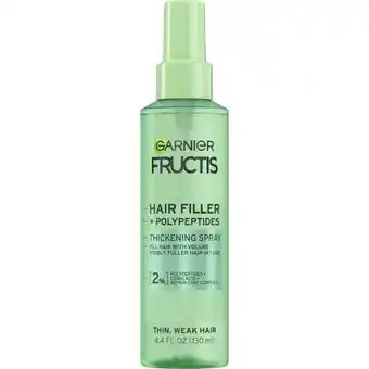 Walmart Garnier Fructis Hair Filler Fullness Repair Thickening Spray for Thin Hair, 4.4 fl oz offer