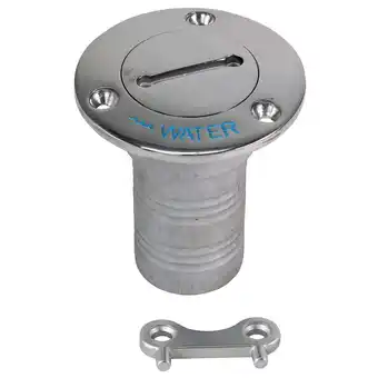 Walmart Whitecap 6125C Stainless Steel 90 Degree Hose Deck Fill with Key - Water, 1-1/2, Grey offer