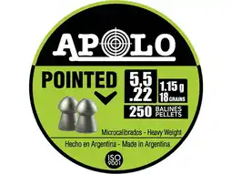 Walmart Apolo Pointed Air Gun Pellets 22 Caliber 18 Grain 5.5mm 250PK offer