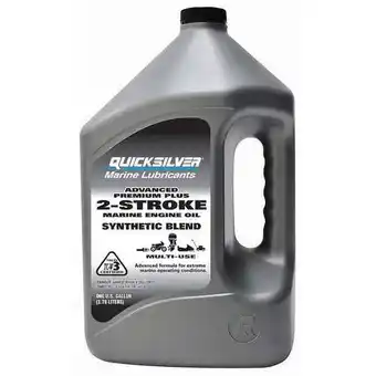 Walmart Quicksilver Advanced Premium Plus TC-W3 2-Cycle Outboard Oil - Synthetic Blend - 1 Gallon bottle offer