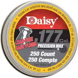 Walmart Daisy .177 Cal. Flat Nose Lead Free Pellets, 250 Tin offer