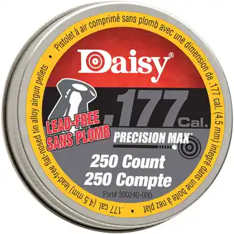 Walmart Daisy .177 Cal. Flat Nose Lead Free Pellets, 250 Tin offer