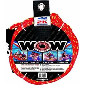 Walmart WOW Sports 2K Tow Rope for Boating, Towables and Watersports, 60 ft offer