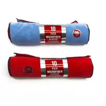 Walmart Platinum Series Plush Coral Fleece Multipurpose Microfiber Towel, 10 Pack, Red, Blue offer