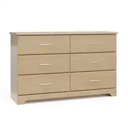 Walmart Storkcraft Brookside 6 Drawer Nursery Double Dresser, Driftwood offer