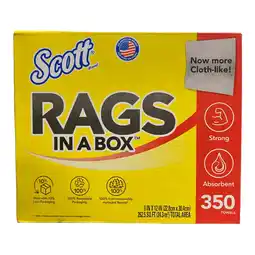 Walmart Scott All Purpose Shop Cloth Like Rags In a Box, 350 sheets 9x12 offer