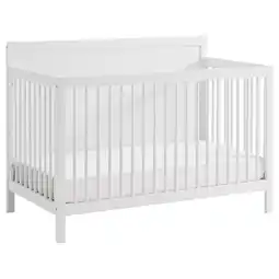 Walmart Oxford Baby Essential 4-in-1 Convertible Panel Crib with Round Spindles, White offer
