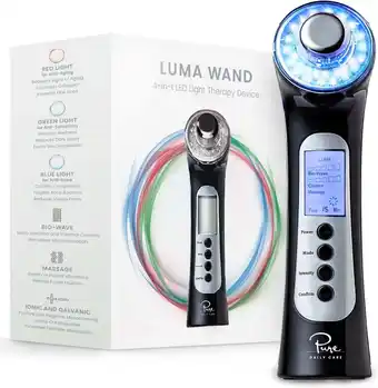 Walmart Pure Daily Care Luma Facial Wand 4 in 1 Skin Therapy and Wave Stimulation Machine offer