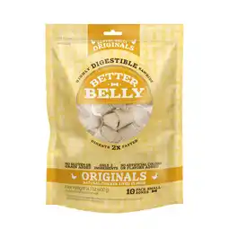 Walmart Better Belly Originals Natural Chicken Liver Flavor Small Bones 10 Count, Highly Digestible Rawhide offer