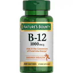 Walmart Natures Bounty Vitamin B12 Tablets, 1000 Mcg, Vitamin Supplement, 200 Count offer
