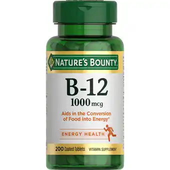 Walmart Natures Bounty Vitamin B12 Tablets, 1000 Mcg, Vitamin Supplement, 200 Count offer