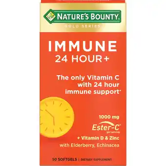 Walmart Nature's Bounty Immune 24 Hour Vitamin C, D3 & Zinc for Immune Support, 1000 mg Softgels, 50 Count offer