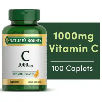 Walmart Natures Bounty Vitamin C Caplets, 1000mg, 100 Count offer