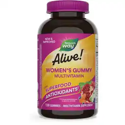 Walmart Nature's Way Alive! Women's Gummy Multivitamins, B-Vitamins, Mixed Berry Flavored, 130 Count offer