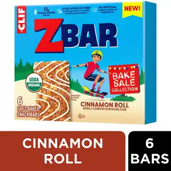 Walmart Zbar Bake Sale Collection Cinnamon Roll Flavor Soft Baked Snack Bars, Organic Granola Bars, 6ct offer