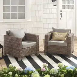 Walmart Better Homes & Gardens Brookbury Club Chair 2 Pack-Beige offer