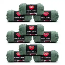Walmart Red Heart Super Saver #4 Medium Acrylic Yarn, Light Sage 7oz/198g, 364 Yards (9 Pack) offer