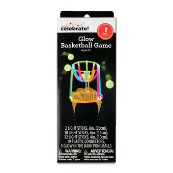 Walmart Multicolor Glow Basketball Game Set, by Way To Celebrate offer