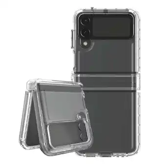 Walmart onn. Rugged Phone Case for Samsung Galaxy Z Flip4 5G - Clear offer