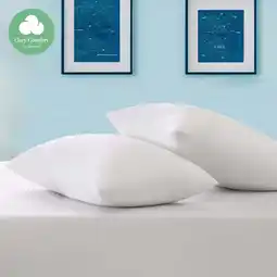 Walmart Cozy Comfort Classic Collection Adult Cooling Technology Standard Down Alternative Pillow Set of 2 offer