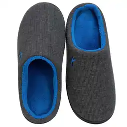 Walmart Somdot Men's Memory Foam Slipper Color Blocking Comfy Warm House Shoes for Indoor Outdoor offer