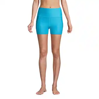 Walmart Lands' End Women's High Waisted 6 Bike Swim Shorts with UPF 50 Sun Protection offer