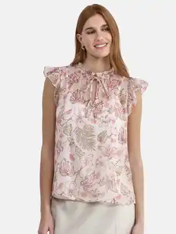 Walmart Time and Tru Women's Flutter Sleeve Blouse with Cami, XS-XXXL offer