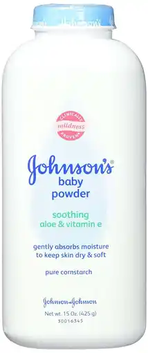 Walmart Johnson's Pure Cornstarch Baby Powder Soothing Aloe & Vitamin E 15oz Each offer