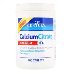 Walmart 21st Century Calcium Citrate Plus D3 Maximum Tablets, 400 Count offer