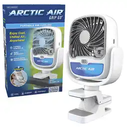 Walmart Arctic Air Grip Go Portable Evaporative Air Cooler, Rechargeable Cooling Fan, Clamp-on Space Cooler offer