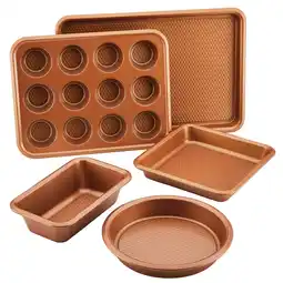 Walmart Ayesha Curry Bakeware Nonstick Bakeware Set, 5-Piece, Copper offer