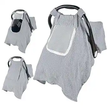 Walmart Beavtaens Baby Car Seat Cover, Muslin Infant Carseat Cover, with Breathable Mesh Peep Window offer