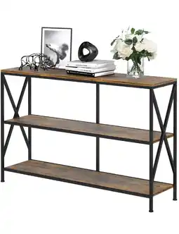 Walmart Behost 45inch Console Table, Sofa Table Entryway Table TV Stand Living Room, Material Wood Metal offer