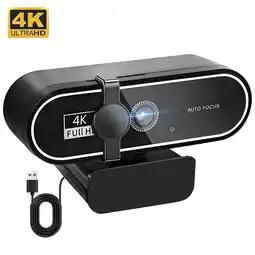 Walmart Atzeste Webcam 4K HD USB Autofocus PC Webcam with Dual Mics for Xbox Laptop Computer Gaming Webcam offer