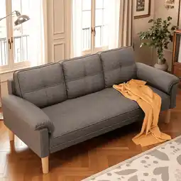 Walmart Aiho Convertible Sofa Couch with Thickend Armrest ,3 Seater Sofa for Living Room,Gray offer