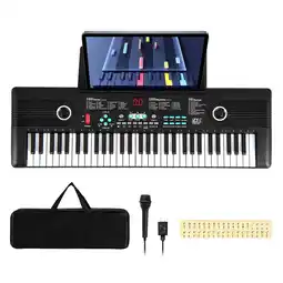 Walmart Costway 61 Keys Kids Piano Keyboard with Carry Bag Microphone Sheet Stand Power Supply offer