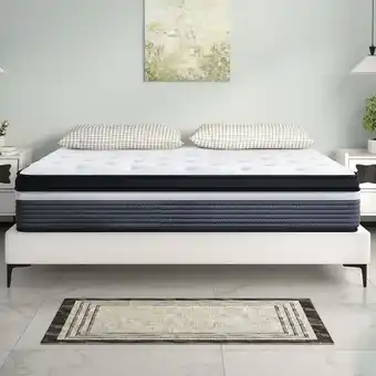 Walmart Full Size Mattress, JIAVA 12 Plush Hybrid Innerspring Mattress in a Box for Adult, Pressure Relief offer