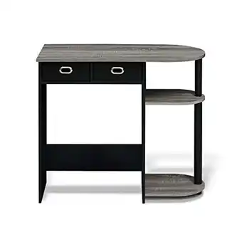 Walmart Furinno Go Green Wood Home Laptop Notebook Computer Desk in Oak Gray/Black offer
