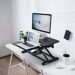 Walmart FLEXISPOT Black 30 AlcoveRiser Height Adjustable Desk Converter U-Shape with Removable Keyboard Tray offer