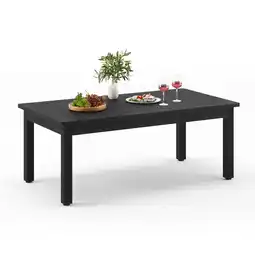 Walmart Dycanpo 42'' Outdoor Coffee Table,Rectangle Patio Table for Outside,HDPS,Black offer