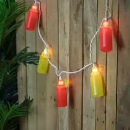 Walmart Northlight Ketchup and Mustard Squeeze Bottles Patio Light Set - 6' White Wire - 10ct offer