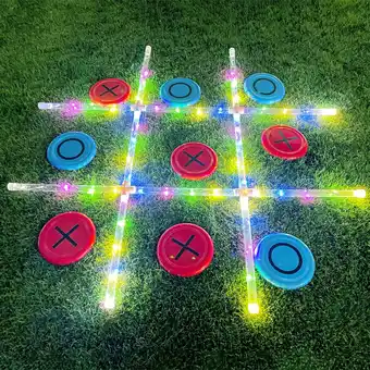 Walmart OTTORD Giant Tic Tac Toe Outdoor Game, Yard Toss Game with Lights for Famlily,Night Party(3ft x 3ft) offer