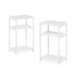 Walmart 3-Tier Industrial Metal Frame End Table with Storage Shelves, 2-Pack offer