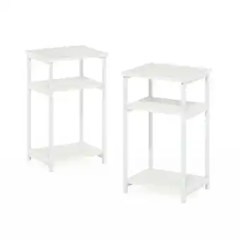 Walmart 3-Tier Industrial Metal Frame End Table with Storage Shelves, 2-Pack offer