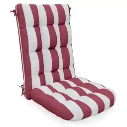 Walmart JUSTLET Outdoor Rocking Chair Cushion, Red&White Stripe offer