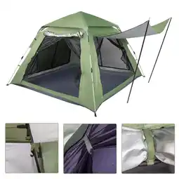 Walmart Ktaxon Camping Instant Tent 4 Person Automatic Glamping Tent Waterproof Green offer