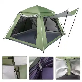 Walmart Ktaxon Camping Instant Tent 4 Person Automatic Glamping Tent Waterproof Green offer
