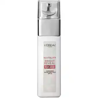 Walmart L'Oreal Paris Revitalift Bright Reveal Brightening Moisturizer, SPF 30, 1 fl oz offer