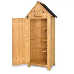 Walmart Ktaxon 70 inch Fir Wood Wooden Lockers with Single Door Natural Wood Color offer